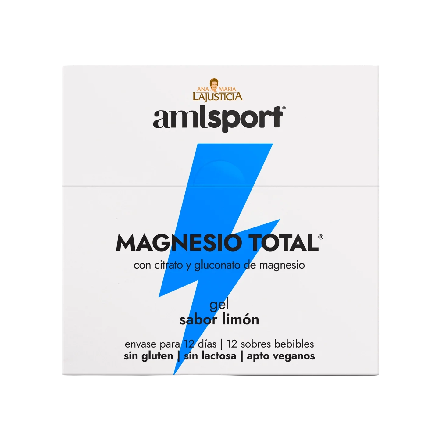 Magnesio Total Gel – Lemon, 12 Sticks of 20 ml