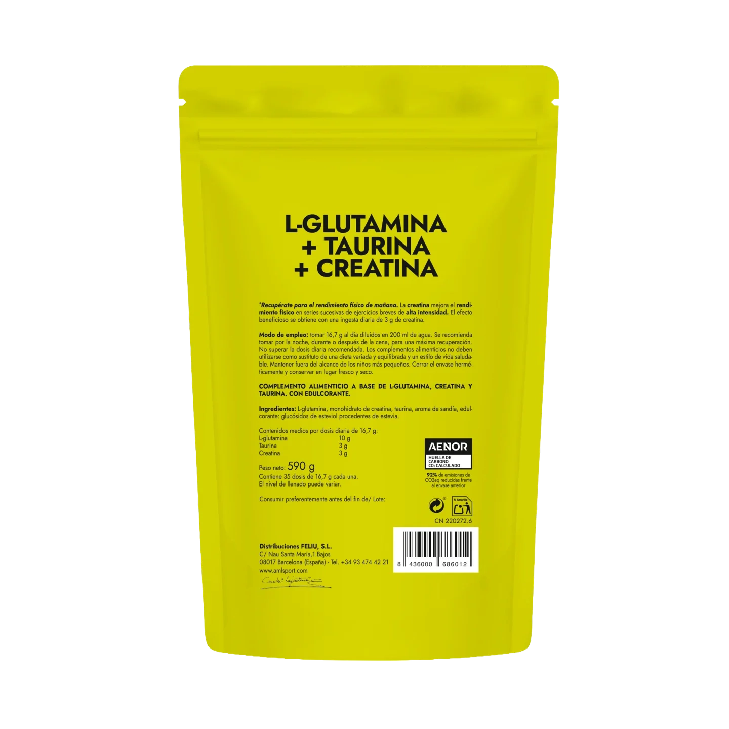 L-Glutamine, Taurine & Creatine – Watermelon, 590 g