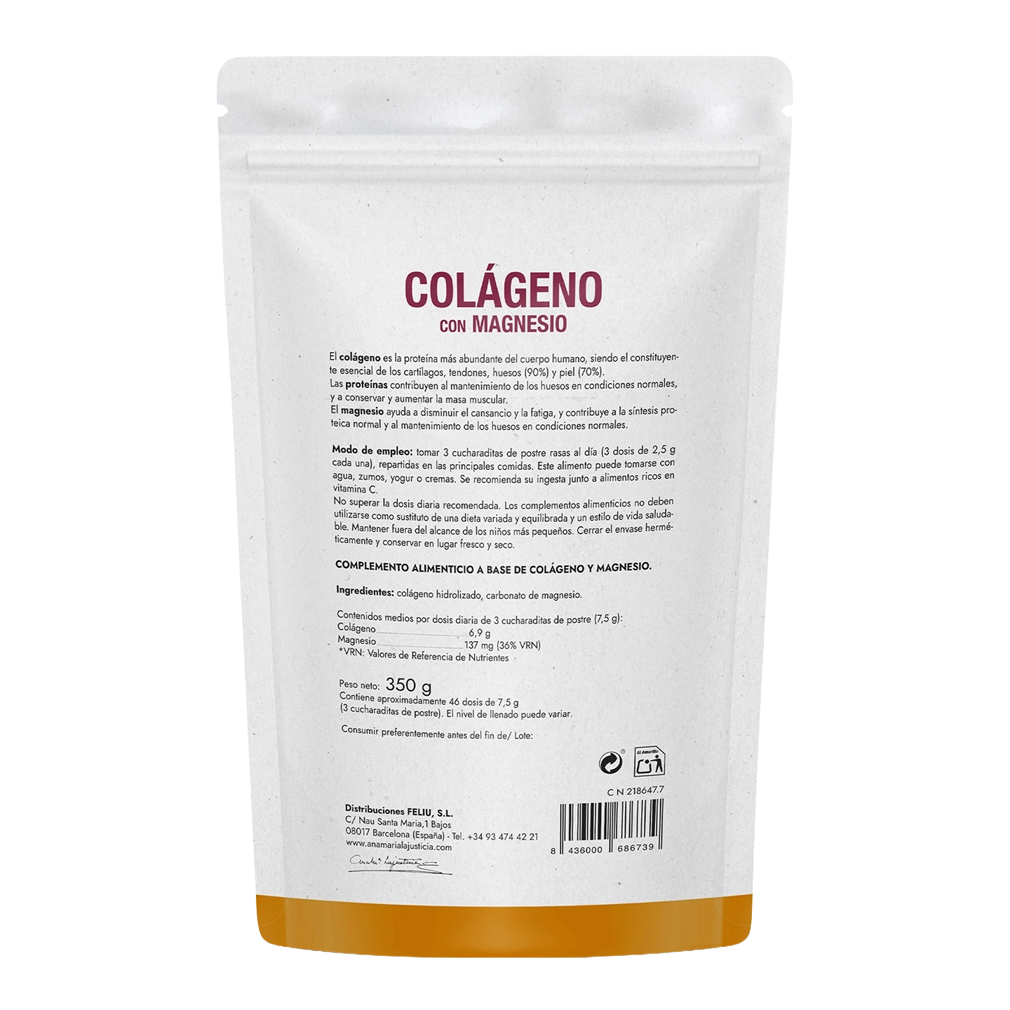Colágeno con Magnesio – en polvo 350 g (Doypack)
