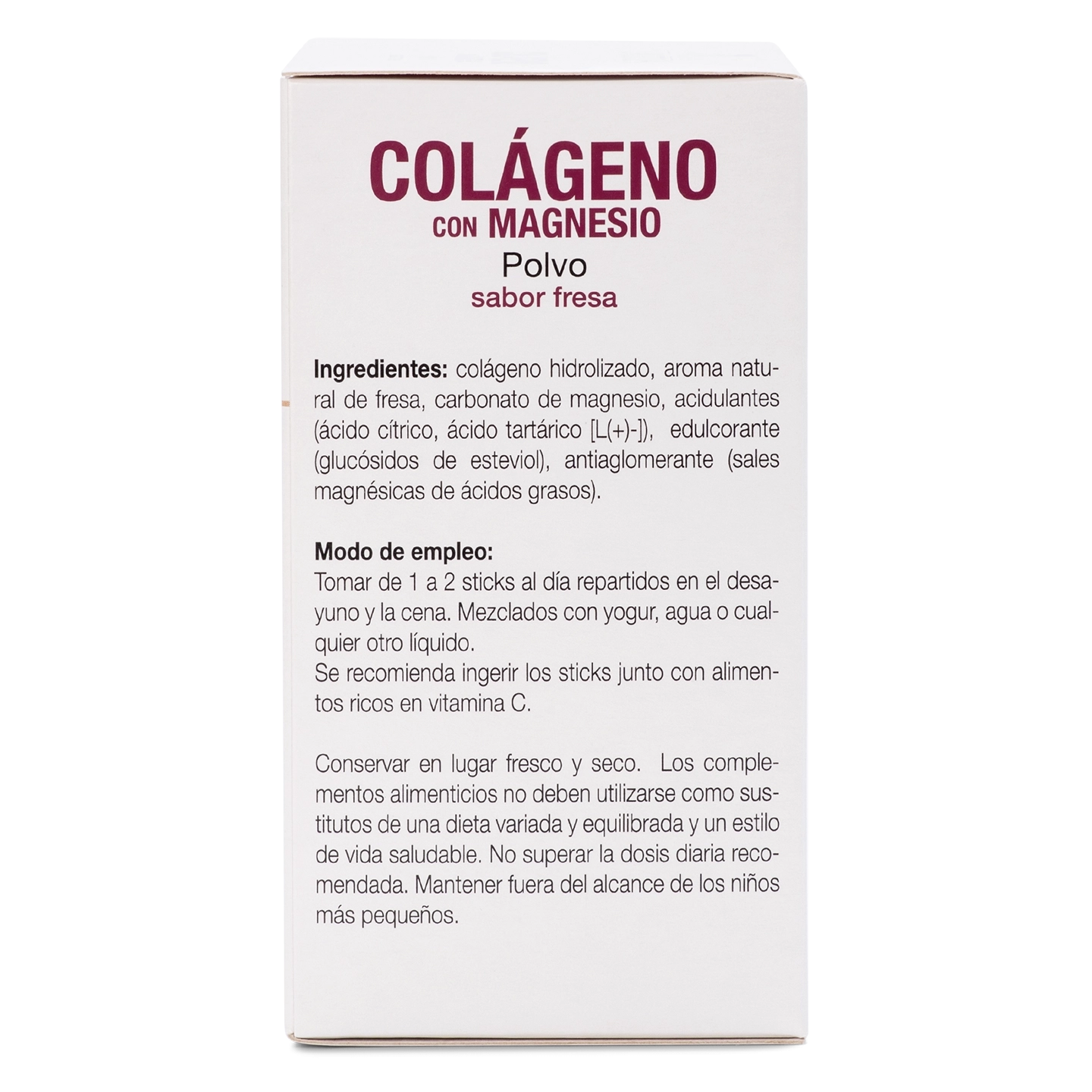 Colágeno con Magnesio – Fresa, 20 sticks