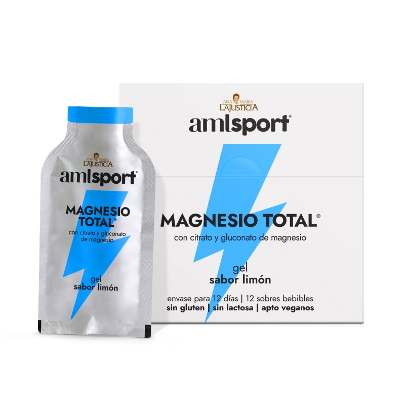 MAGNESIO TOTAL GEL Lemon flavour (12 sachets 20ml) AMLSPORT