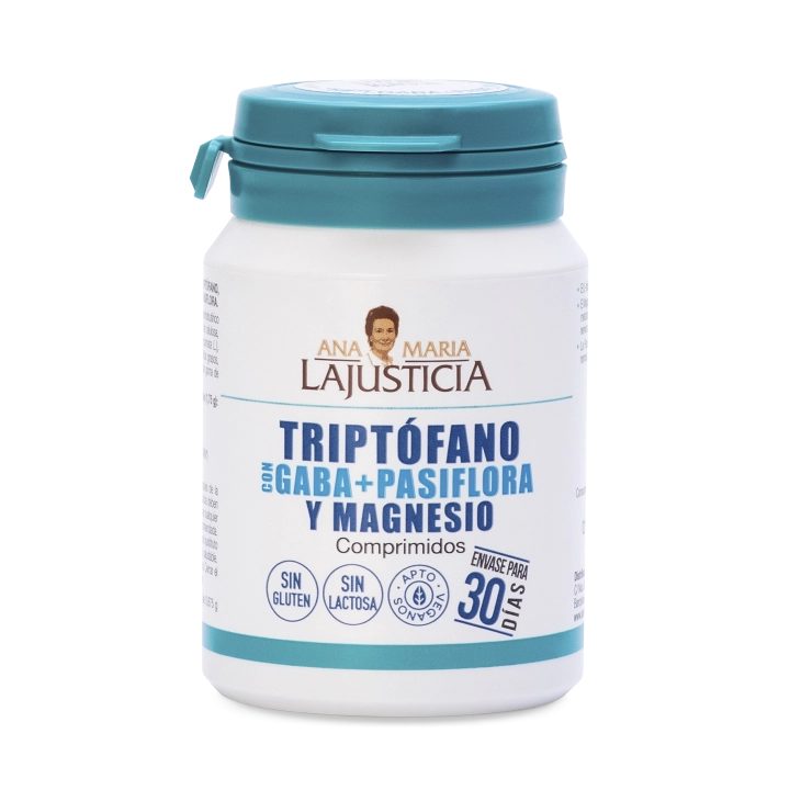 Triptófano con GABA, Pasiflora y Magnesio – 60 comp.