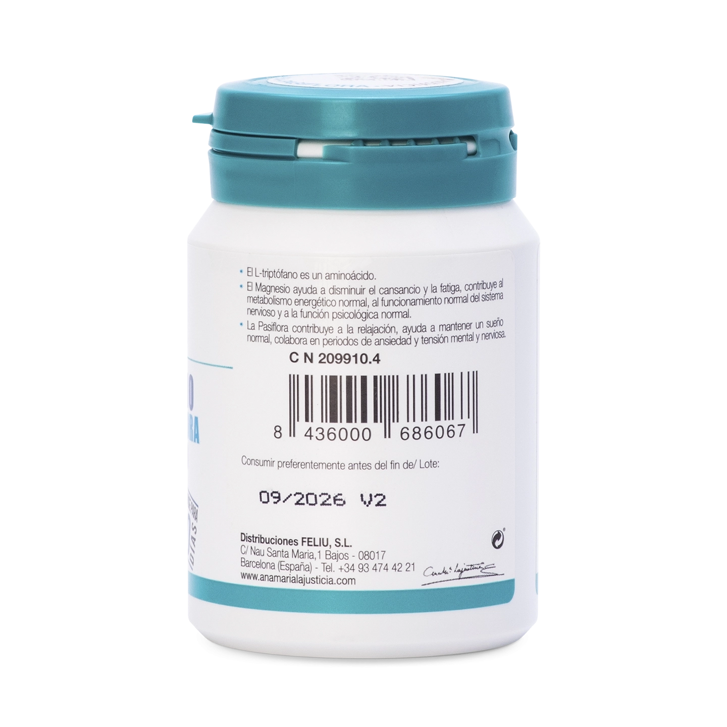 Triptófano con GABA, Pasiflora y Magnesio – 60 comp.