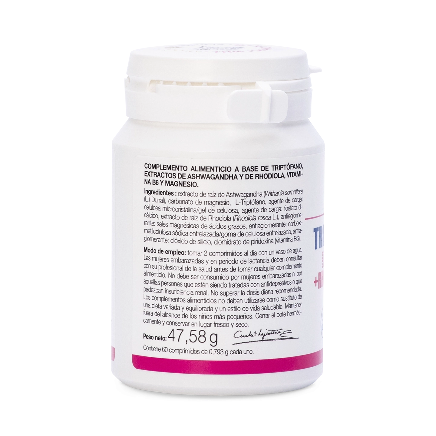 Tryptophan, Ashwagandha, Rhodiola & Magnesium 60 Tablets