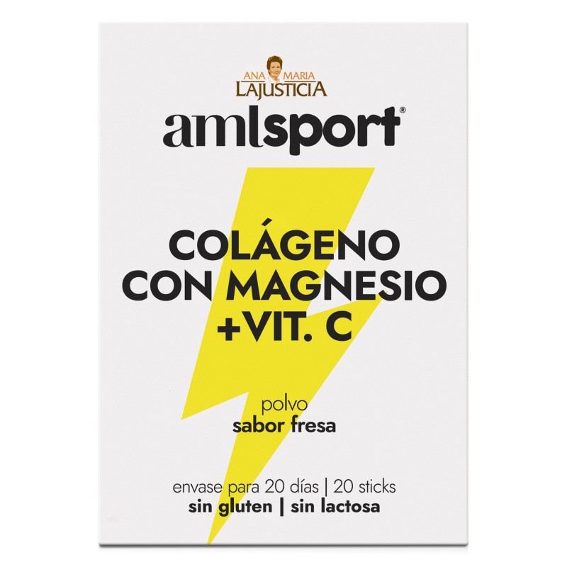 COLAGENO CON MAGNESIO + VIT.C Sabor fresa (20 sticks) AMLSPORT