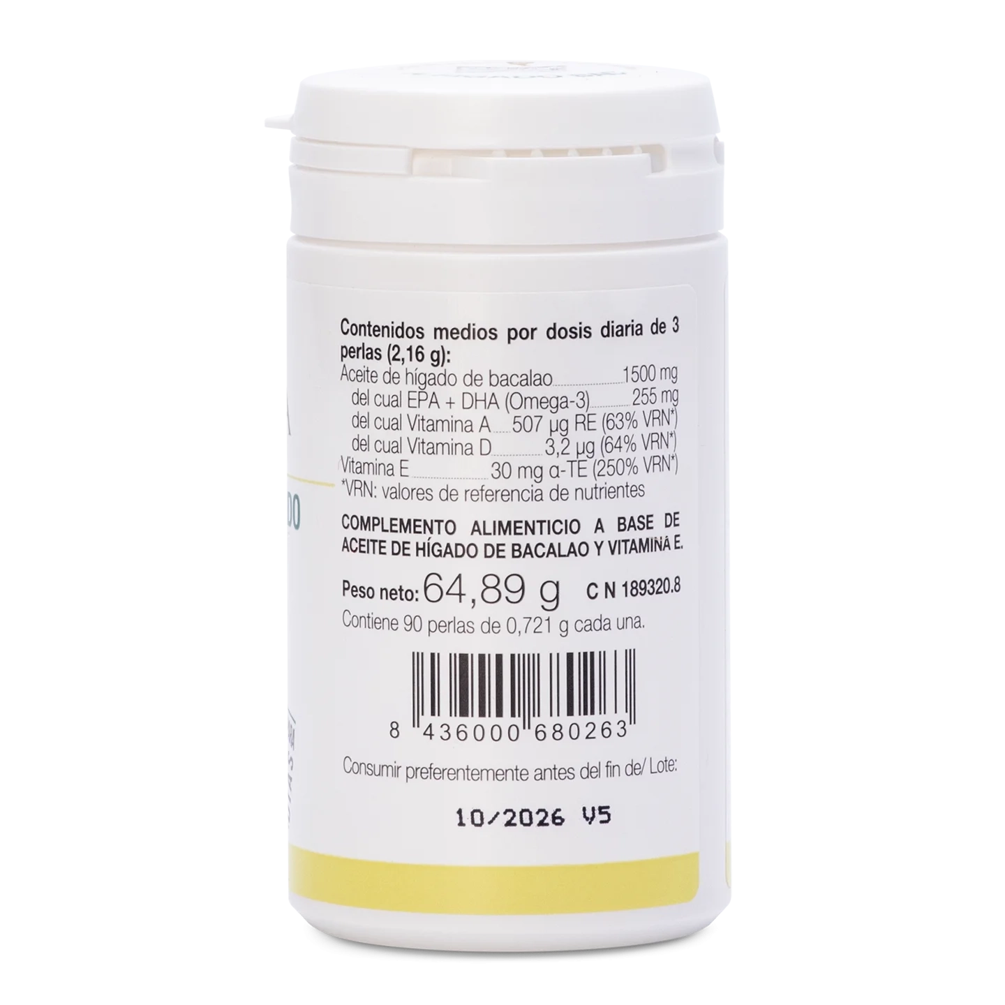 Aceite de Hígado de Bacalao – 90 perlas