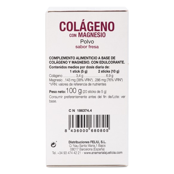 COLLAGEN WITH MAGNESIUM Strawberry flavor (20 sticks)