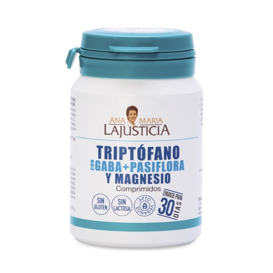 TRIPTOFANO CON GABA + PASIFLORA Y MAGNESIO (60 comp.)