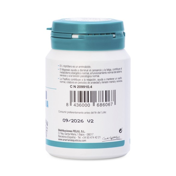 TRYPTOPHAN WITH GABA + PASSIONFLOWER AND MAGNESIUM  (60 tablets)