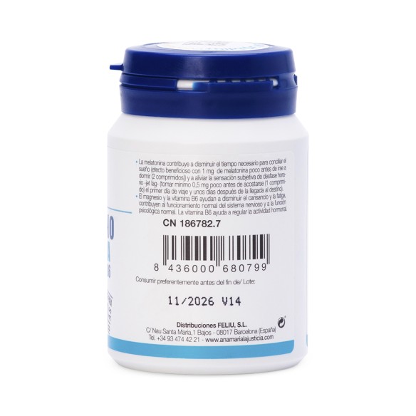 TRIPTOFANO CON MELATONINA + MAGNESIO Y VIT.B6 (60 comp.)