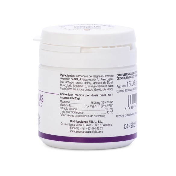 ISOFLAVONES WITH MAGNESIUM + VITAMIN E   (30 cap.)