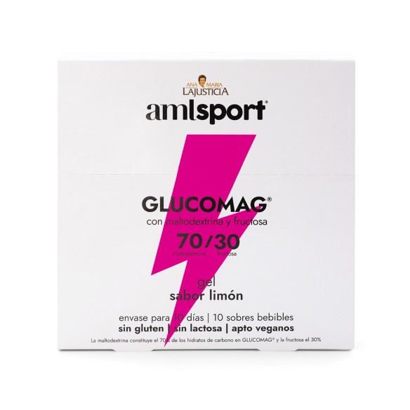 GLUCOMAG 70/30 GEL Sabor limón (10 sobres de 30ml) AMLSPORT