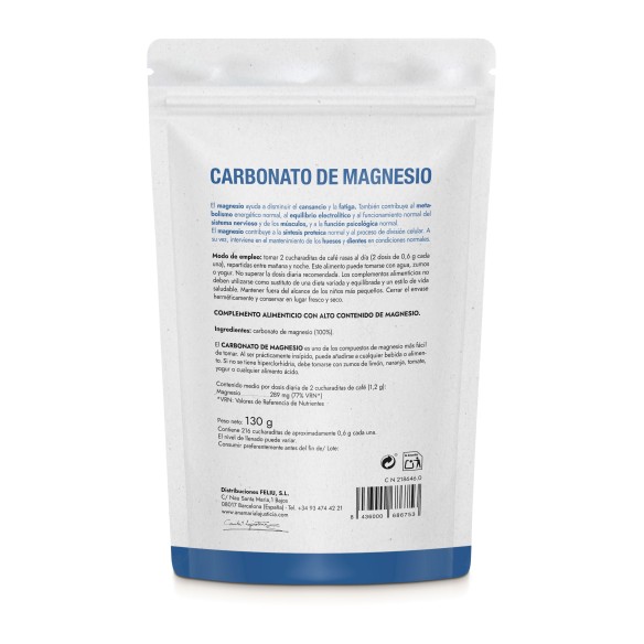 CARBONATO DE MAGNESIO (130 gr) - Polvo - versión DOYPACK