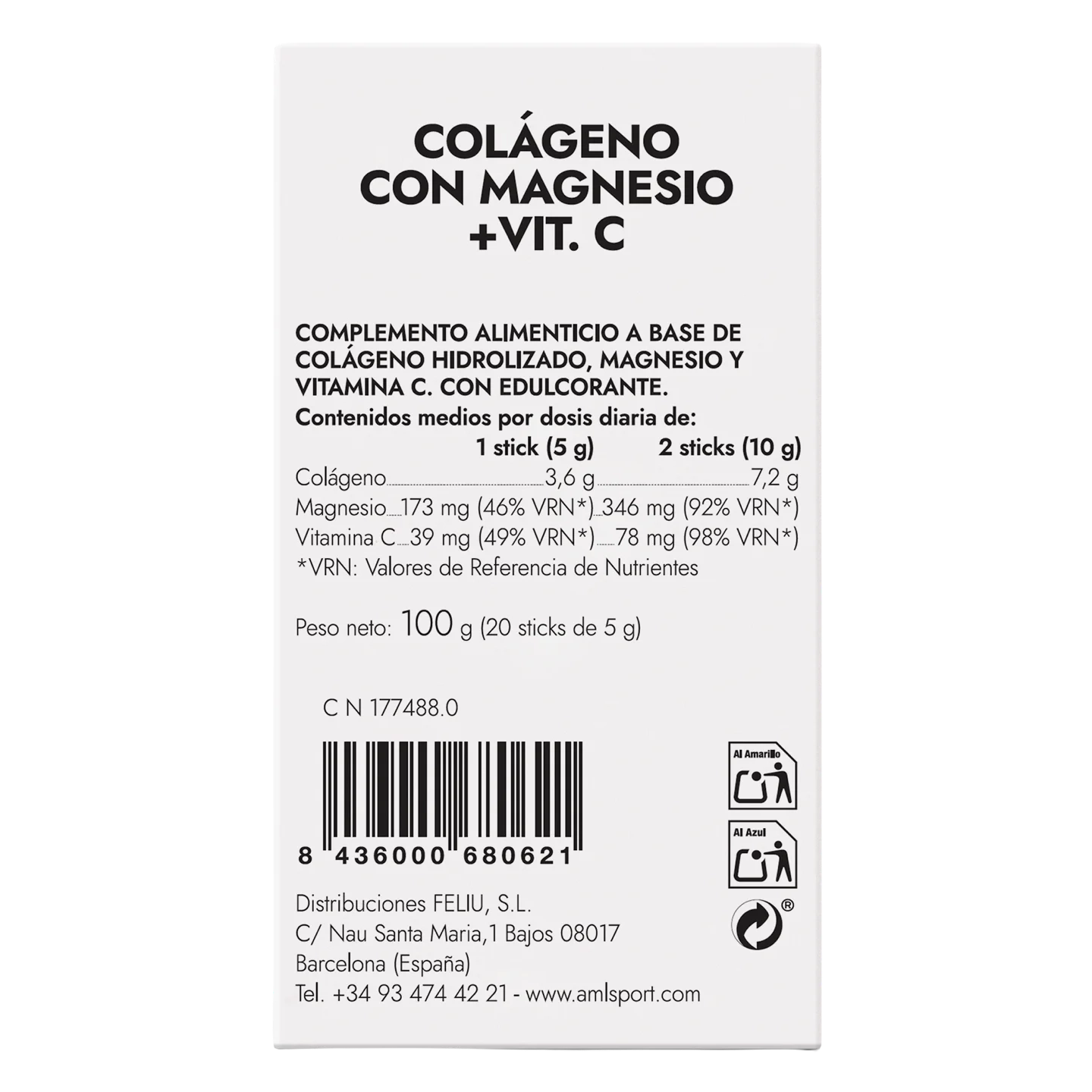Collagen with Magnesium & Vit. C – Strawberry, 20 Sticks
