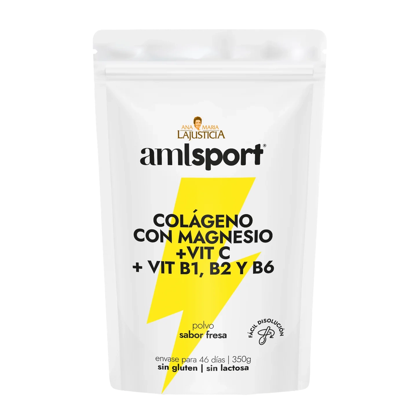 Colágeno con Magnesio, Vit. B y C – Fresa, polvo 350 g